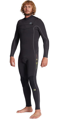 2024 Billabong Dos Homens Absolute 3/2mm Chest Zip Gbs Wetsuit Abyw100192 - Preto